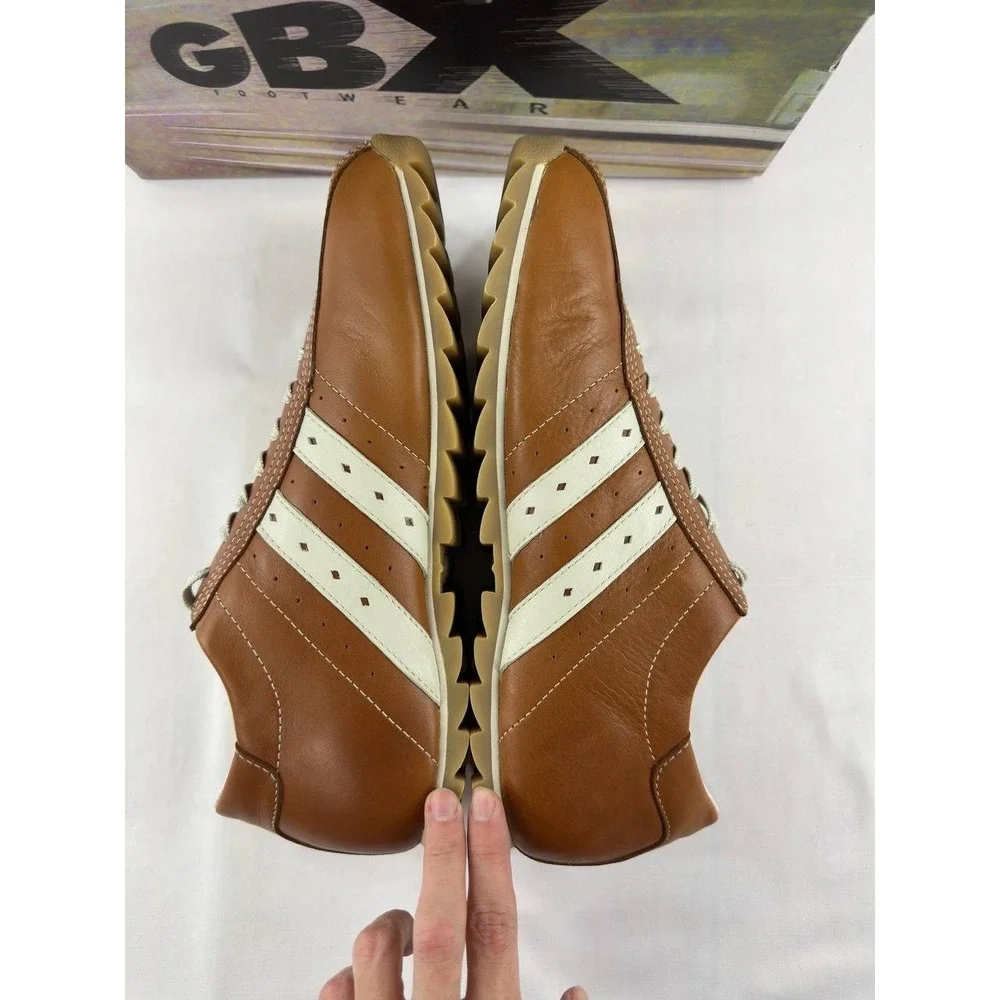 Vintage Y2K GBX Juice Leather Casual Shoes Brown Men's Size 12